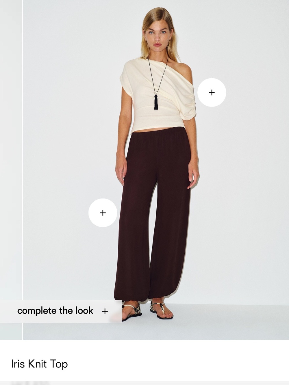 Reformation Iris Knit Top in Fior di Latte